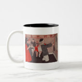 Button des Schwanzes Donkey Zweifarbige Tasse (Links)