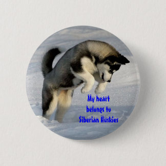 Button des sibirischen Schlittenhunds