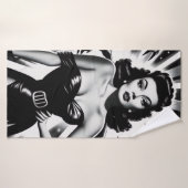 Button des Vintagen Horrors Badehandtuch (Badehandtuch)