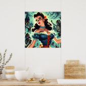 Button des Vintagen Horrors Poster (Küche)