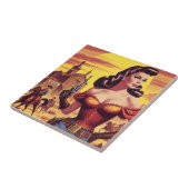 Button des Vintagen Westerns Fliese (Seite)