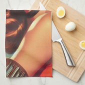 Button des Vintagen Westerns Geschirrtuch (Viertel Falte)