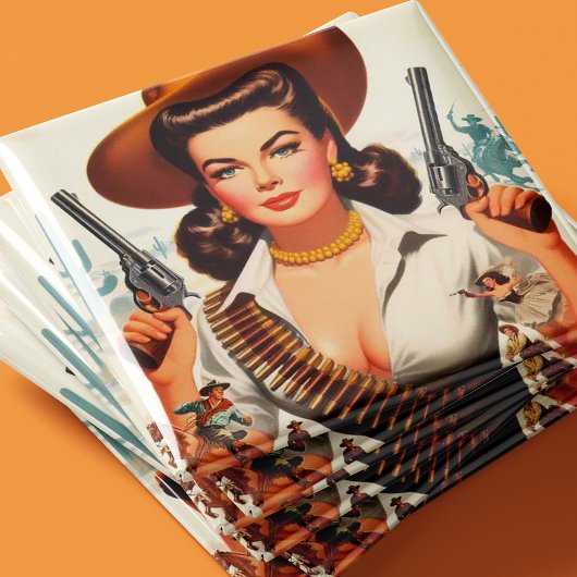 Button des Vintagen Westerns Magnet