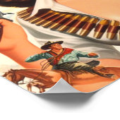 Button des Vintagen Westerns Poster (Ecke)
