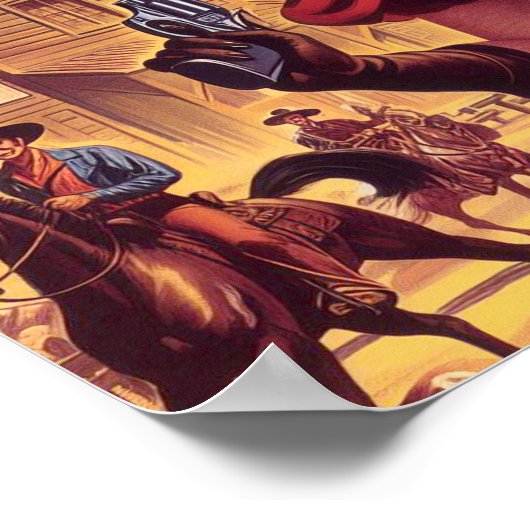 Button des Vintagen Westerns Poster (Ecke)