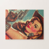 Button des Vintagen Westerns Puzzle (Horizontal)