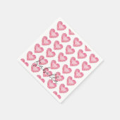 Button Diamond Heart Gem NAME Glam Liebe Serviette (Ecke)