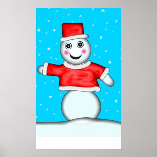 Button Die Nase auf dem Snowman-Spiel Poster (Vorne)
