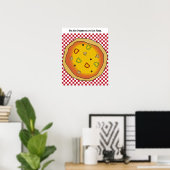 Button die Pepperoni auf dem Pizza Game Poster (Heimbüro)