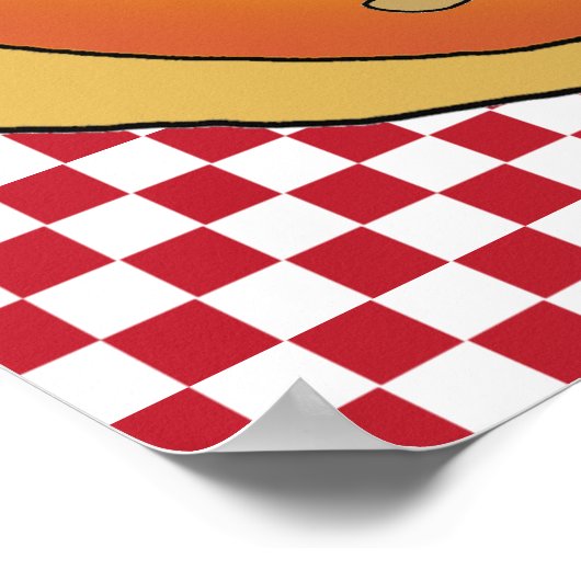 Button die Pepperoni auf dem Pizza Game Poster (Ecke)