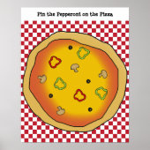Button die Pepperoni auf dem Pizza Game Poster (Vorne)
