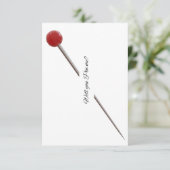 Button du mich? dankeskarte (Stehend Vorderseite)