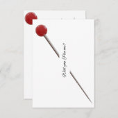 Button du mich? dankeskarte (Vorne/Hinten)