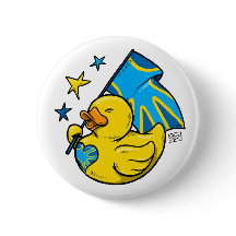 Button Duck with Deafflag Design