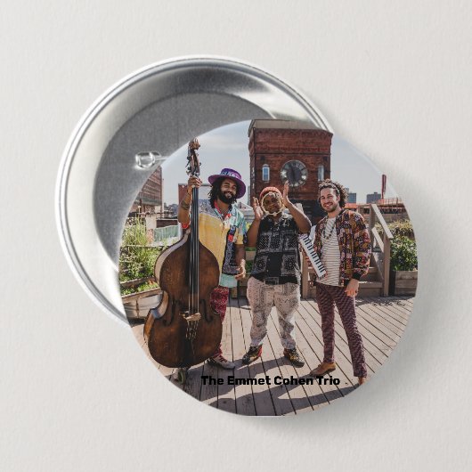 Button - Emmet Cohen Trio 2022Jazz (Vorne & Hinten)