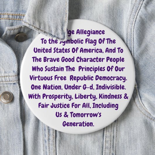 Button-Erinnerung zum Leben unserer heiligen Werte Button (Beispiel)