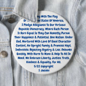 Button-Erinnerung zum Leben unserer heiligen Werte Button (Beispiel)