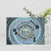 Button Eyes & Skeleton Key Other World Party Einladung (Stehend Vorderseite)