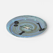 Button Eyes & Skeleton Key Other World Party Pappteller (Schrägansicht)