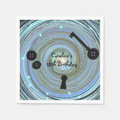 Button Eyes & Skeleton Key Other World Party Serviette (Vorderseite)