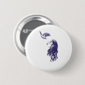 Button Fantasie - Frau und Vogel (Vorne & Hinten)