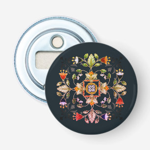 Button Flaschenöffner - Fiori Dunkel