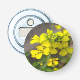 Button-Flaschenöffner mit gelber Blume Flaschenöffner