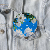 Button--Floral Serie Weiße Magnolie Button (Beispiel)