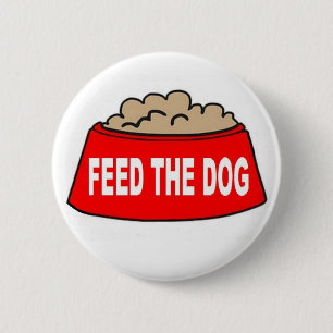 Button Food Bowl Red Fütterte den Hund