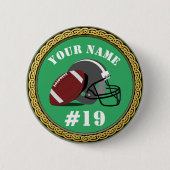 Button Football - Name und Nummer hinzufügen (Vorderseite)