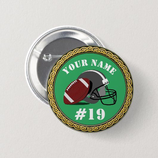 Button Football - Name und Nummer hinzufügen (Vorne & Hinten)