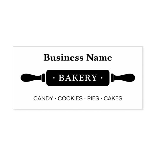 Button für Bäckereien Gummistempel (Prägung)