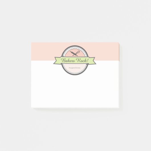 Button für Backwaren Post-it Klebezettel (Vorderseite)