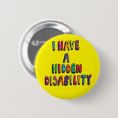 Button für Behinderte Abzeichen (Vorne & Hinten)