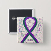 Button für das lila und grüne Bewusstsein (Vorne & Hinten)