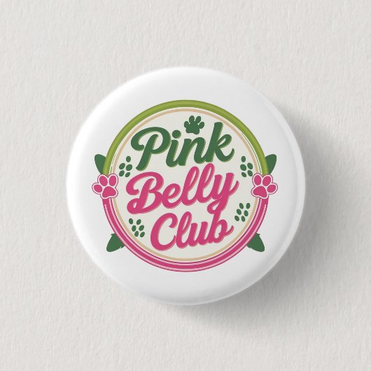Button für das Logo des Rosa Bauchklubs (Vorderseite)