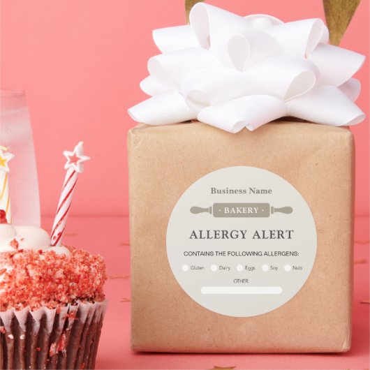 Button für das Schnellgebäck für Lebensmittelsiche Runder Aufkleber (Party)