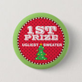 Button für den 1. Preis für den Ugly Sweaters Holi (Vorderseite)