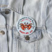 Button für den National Champion Crab Races Day (Beispiel)