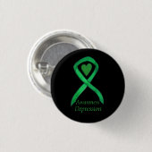 Button für Depression Awareness Ribbon Heart Butto (Vorne & Hinten)