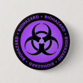 Button für die lila Biogefährdung (Vorderseite)