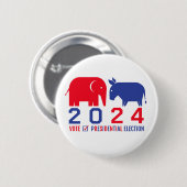 Button für die US-Präsidentschaftswahl 2024 (Vorne & Hinten)