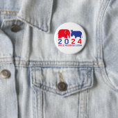 Button für die US-Präsidentschaftswahl 2024 (Beispiel)