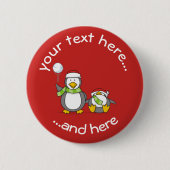 Button für die Weihnachtsschneeballpinguine (Vorderseite)