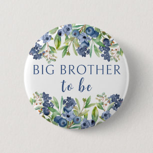 Button für großen Bruder zur Blaubeer-Babyparty