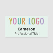 Button für hellgrüne Namen mit Logo Beruflich (Vorderseite)