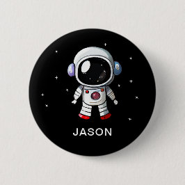 Button für niedliche Astronaut Individuelle Name