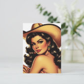 Button für niedliche Länder Postkarte (Stehend Vorderseite)