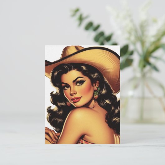 Button für niedliche Länder Postkarte (Stehend Vorderseite)