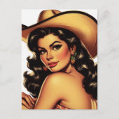 Button für niedliche Länder Postkarte (Vorderseite)